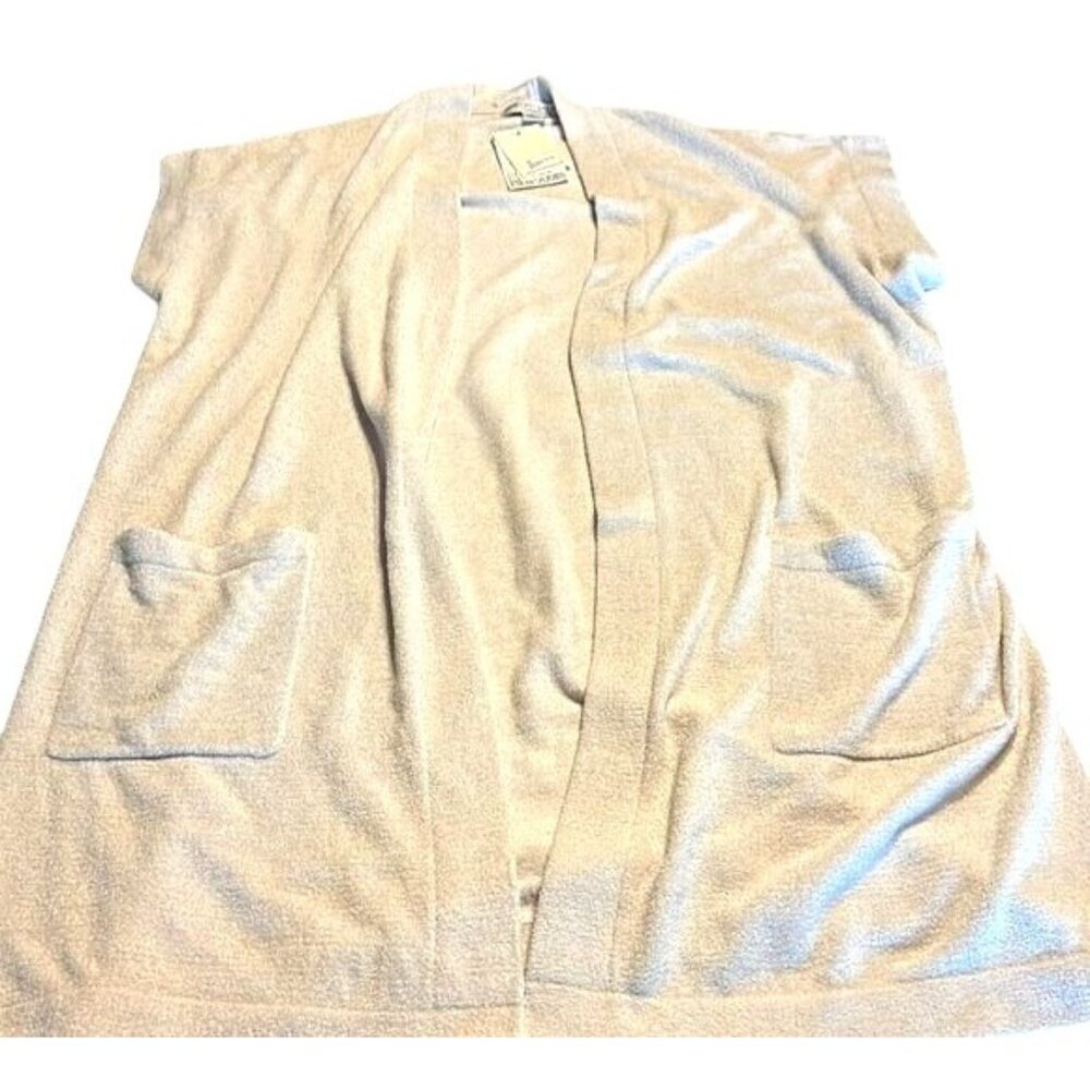 Barefoot Dreams CozyChic Ultra Lite Gray Cardigan With Pockets Open Front Relaxe